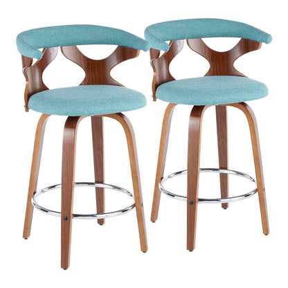 Gardenia - Mid Century Modern Counter Stool (Set of 2) Lumi Source