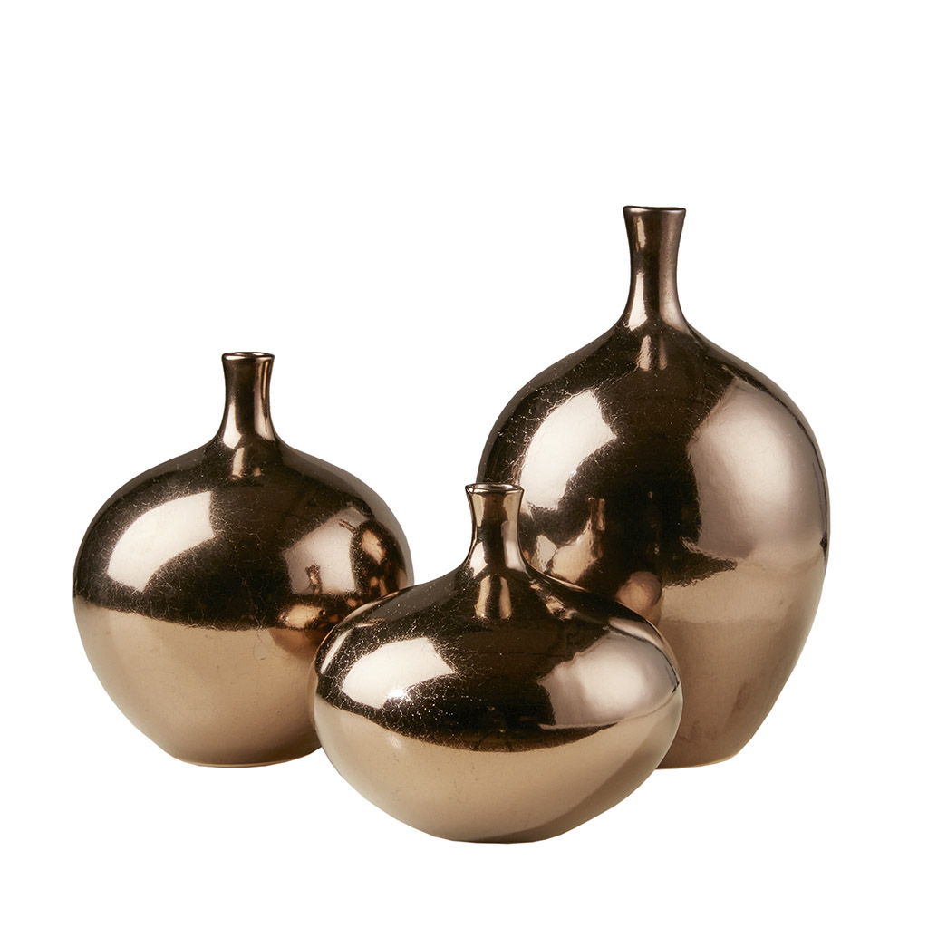 Ansen - Vase (Set of 3) - Bronze Madison Park Signature