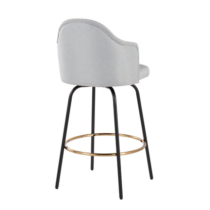 Ahoy - Contemporary Fixed Height Counter Stool Round Footrest (Set of 2) Lumi Source