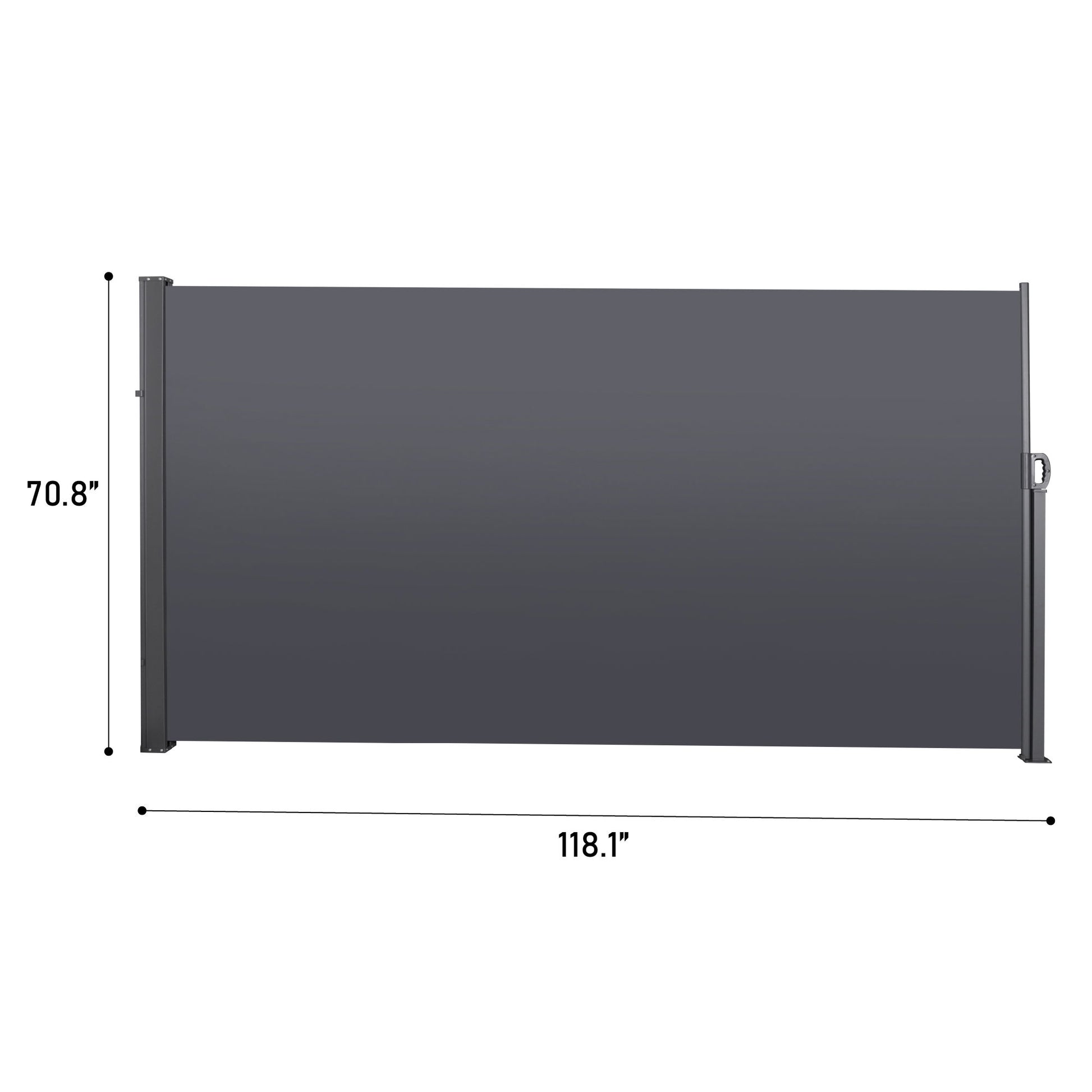 Retractable Side Screen Awning, Uv Resistant, Waterproof, Patio Privacy Screen For Garden, Balcony, Courtyard Daily Nest