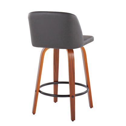 Toriano - Mid Century Modern, Counter Stool (Set of 2) Lumi Source