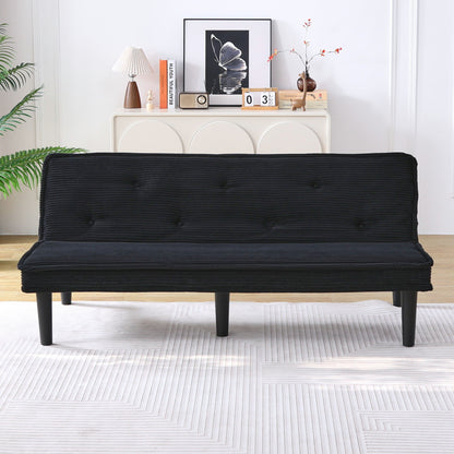 Versatile Corduroy Sofa Bed With Solid Wood Frame Home Essentials
