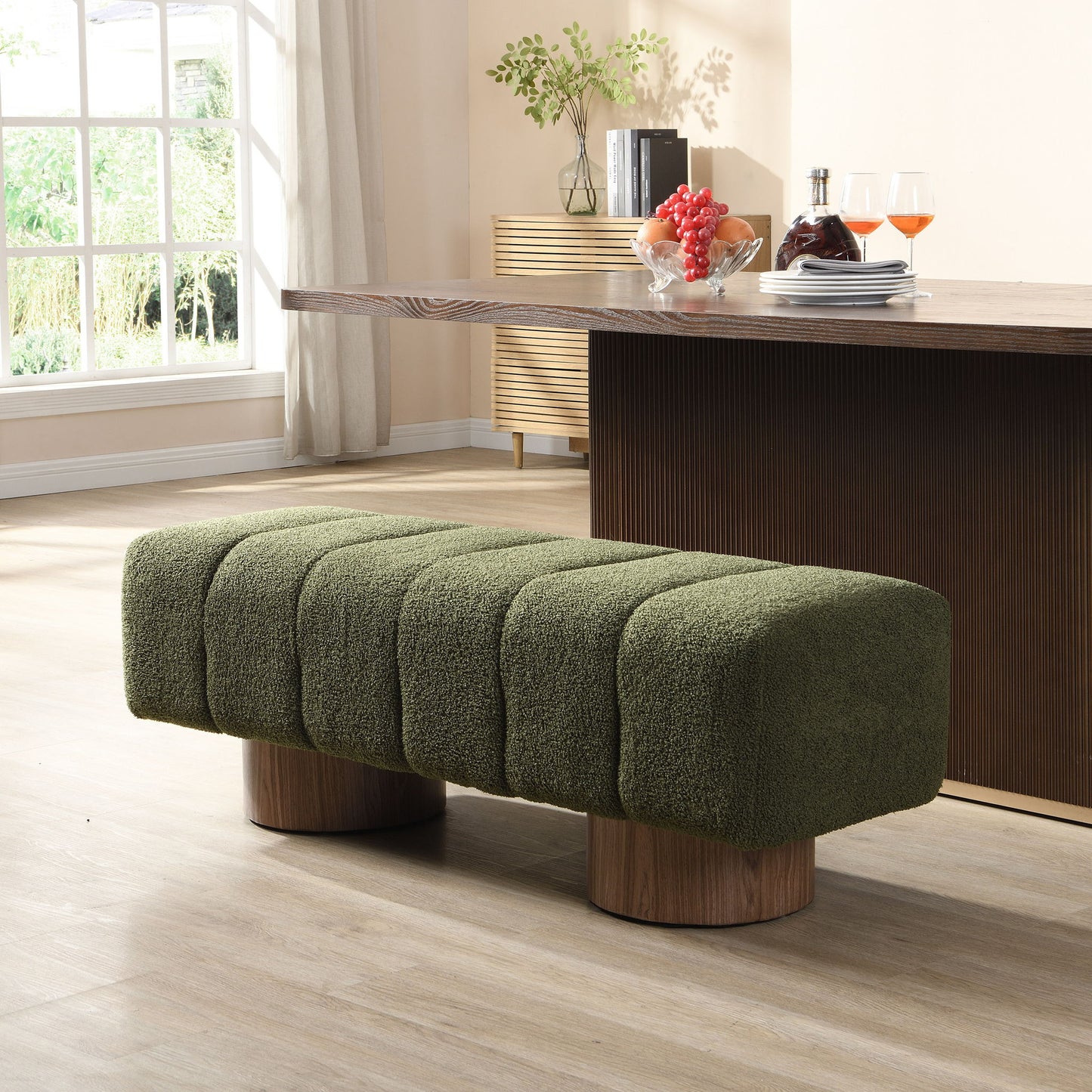 Upholstered Dining Bench For Dining Room Noble House