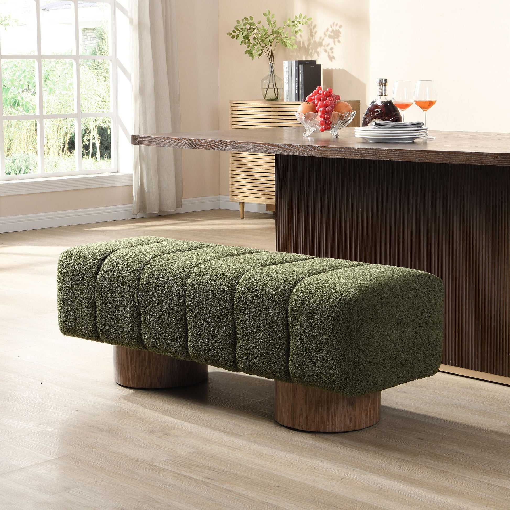 Upholstered Dining Bench For Dining Room Noble House