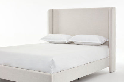 Harper - Tall Headboard Upholstered Bed / High Headboard / Elegant Simplicity / No Box Spring Needed