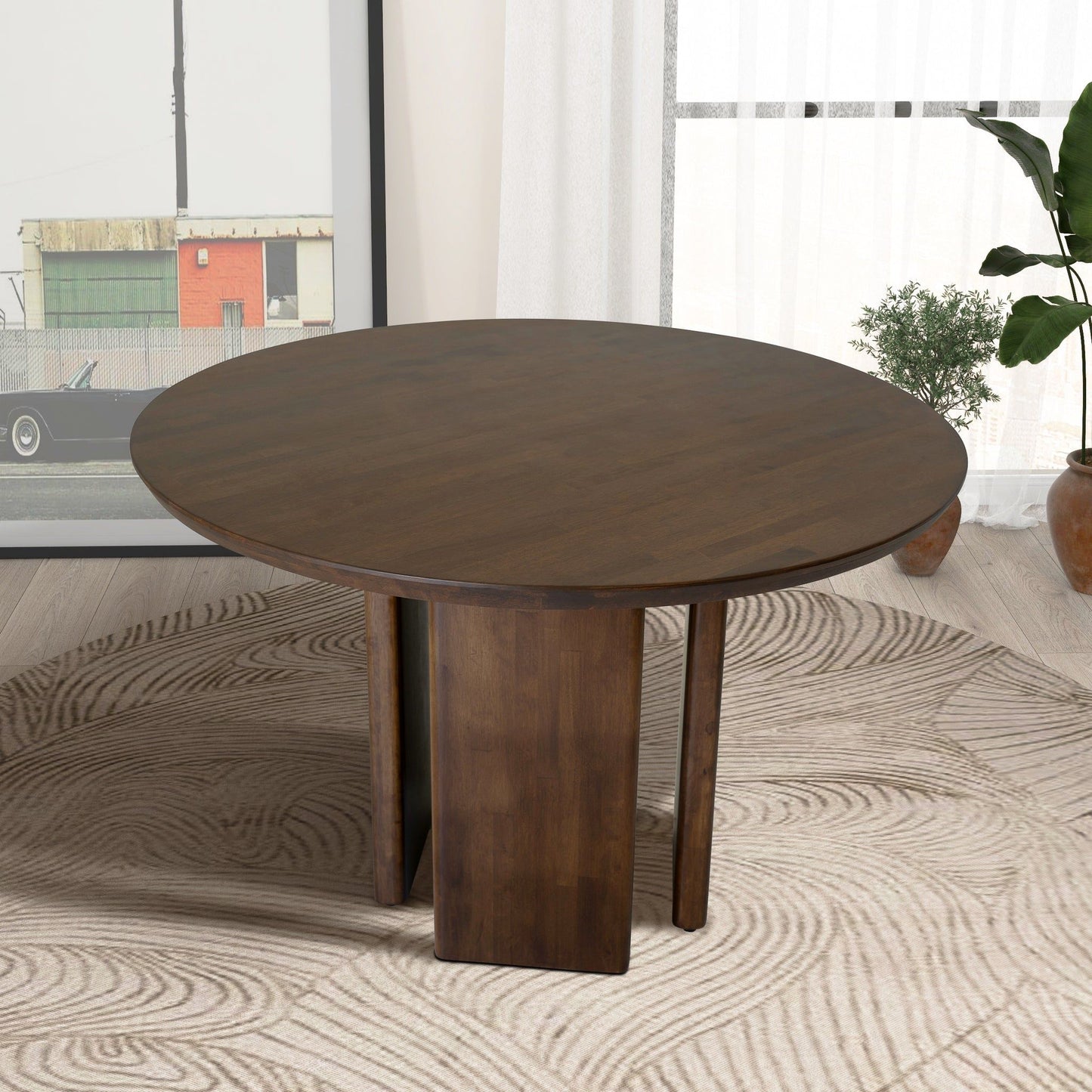 Alden - Round Dining Table - Walnut Ashcroft Furniture