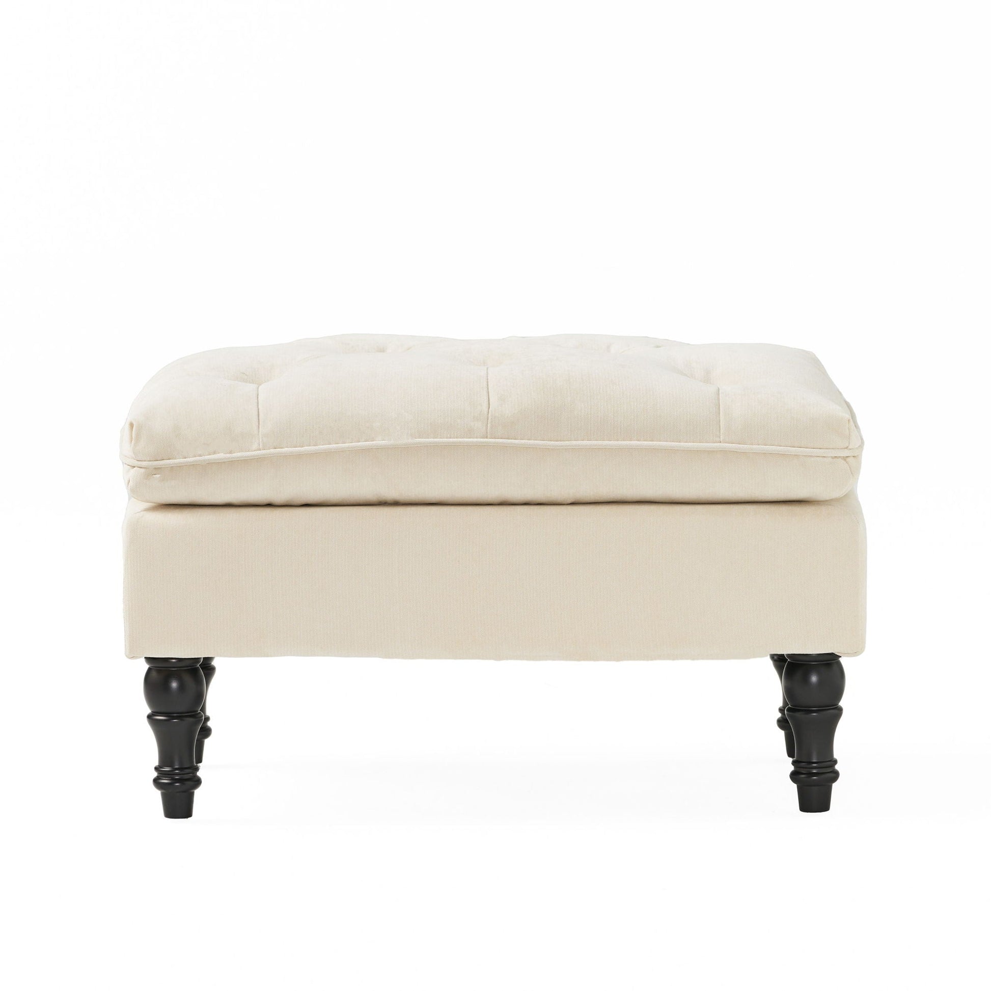 Lofton - Pillow Top Ottoman With Button Tufting - Cream Noble House