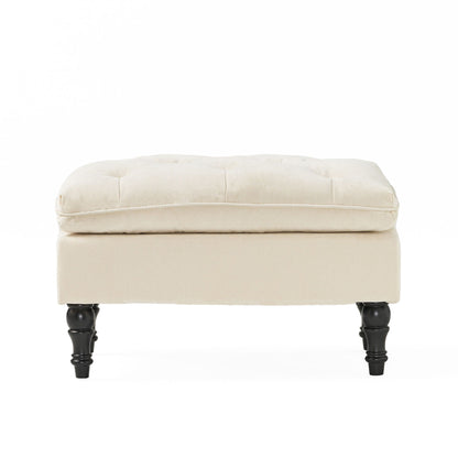 Lofton - Pillow Top Ottoman With Button Tufting - Cream Noble House