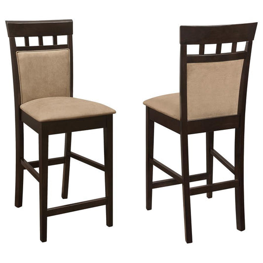 Gabriel - Closed Back Counter Chair (Set of 2) - Cappuccino CoasterEveryday