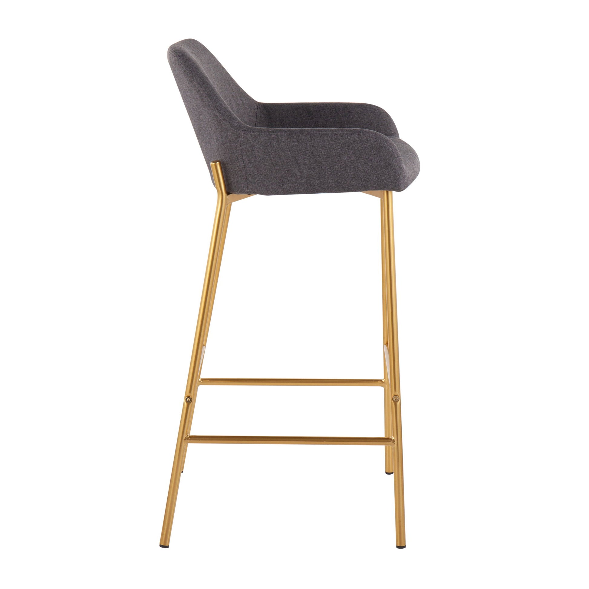 Daniella - Contemporary / Glam Fixed Height Bar Stool (Set of 2) Lumi Source