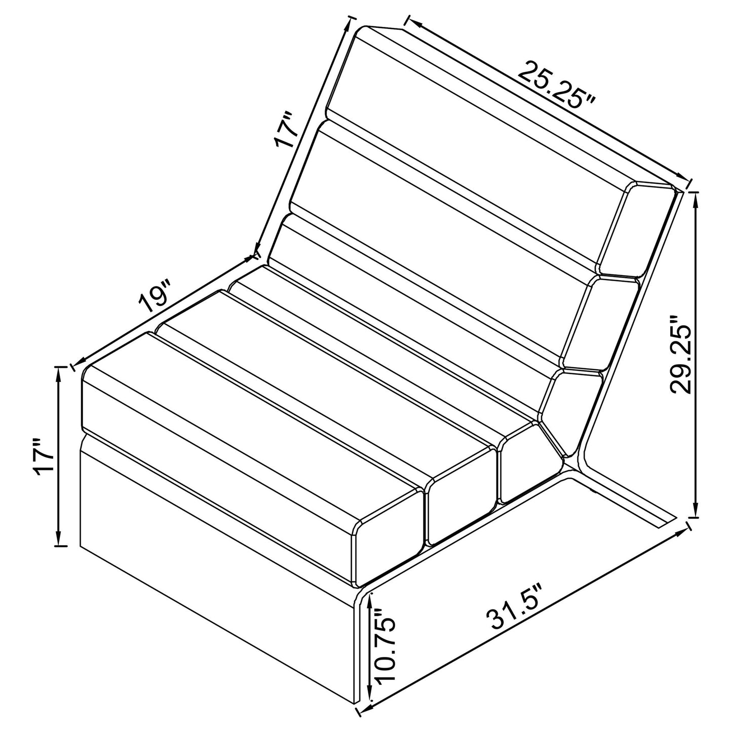 Freeman - Armless Chair Furniture Max