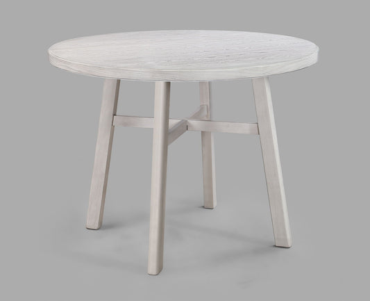 Blanche - Round Counter Height Table - Antique White Crown Mark