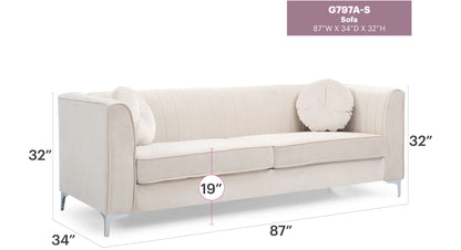 Delray - Micro Suede Sofa Glory Furniture