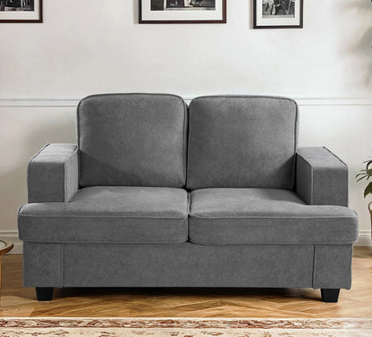 Modern Loveseat, Comfortable 2 Seater Couch With Deep Seating, Loose Back Cushions, Wide Arms US Pride