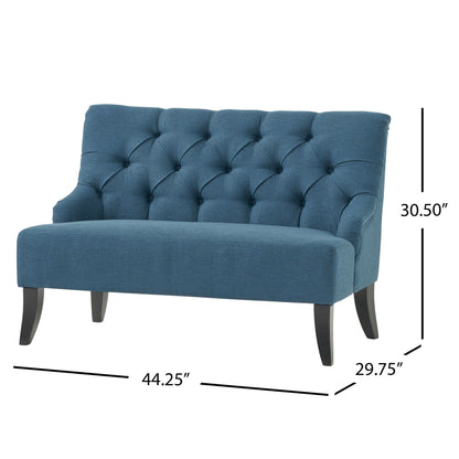 Nicole - French Style Upholstered Loveseat With Tufted Backrest Noble House