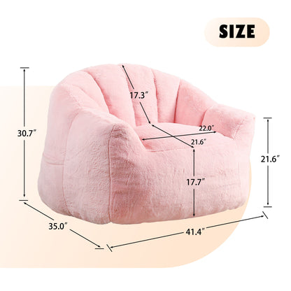 Beanbag Chair, Beanbag Sofa Chair With Armrests Stuffed High Density Foam Home Essentials