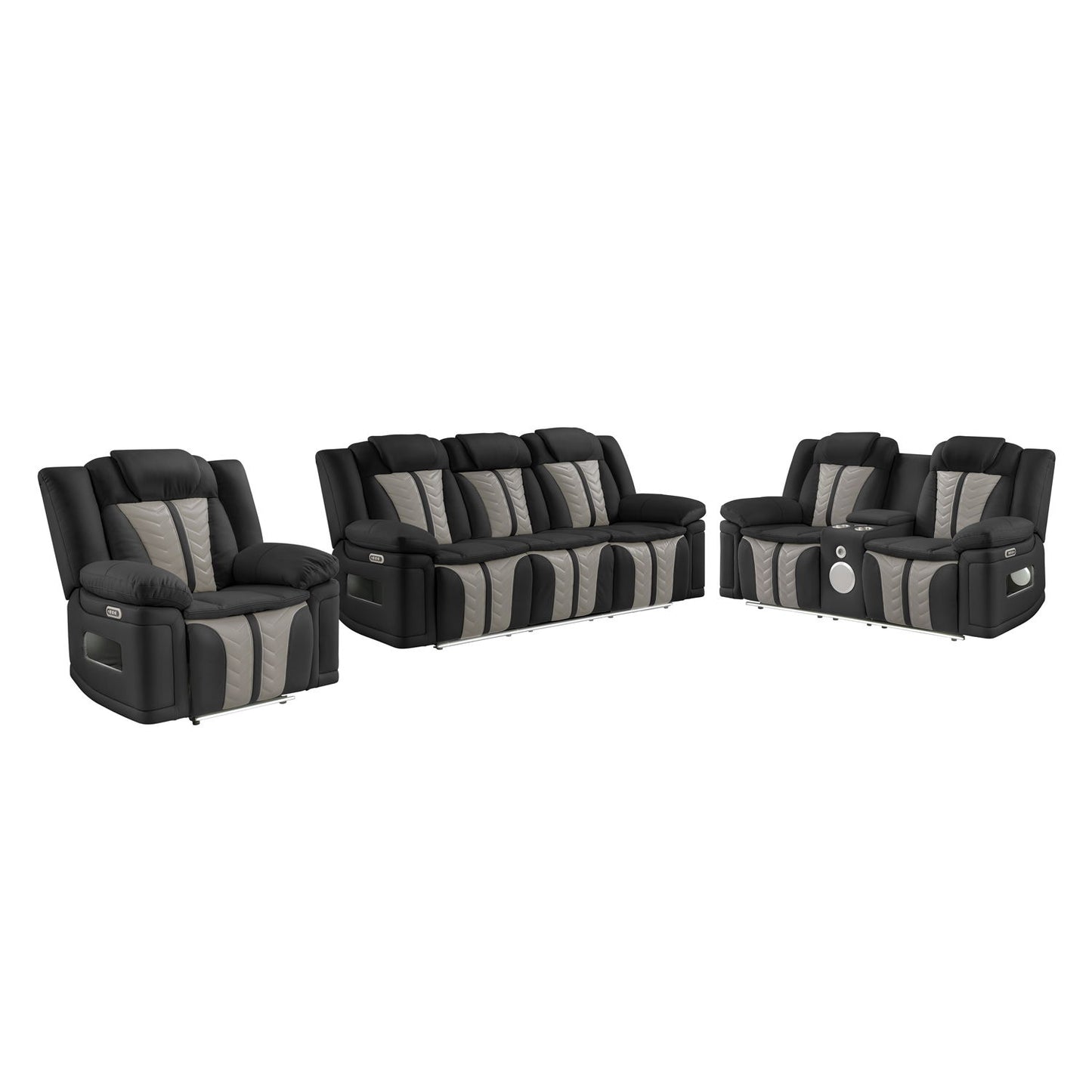 Cruiser - Power Reclining Set With LED Lighting Matrix Furniture Group