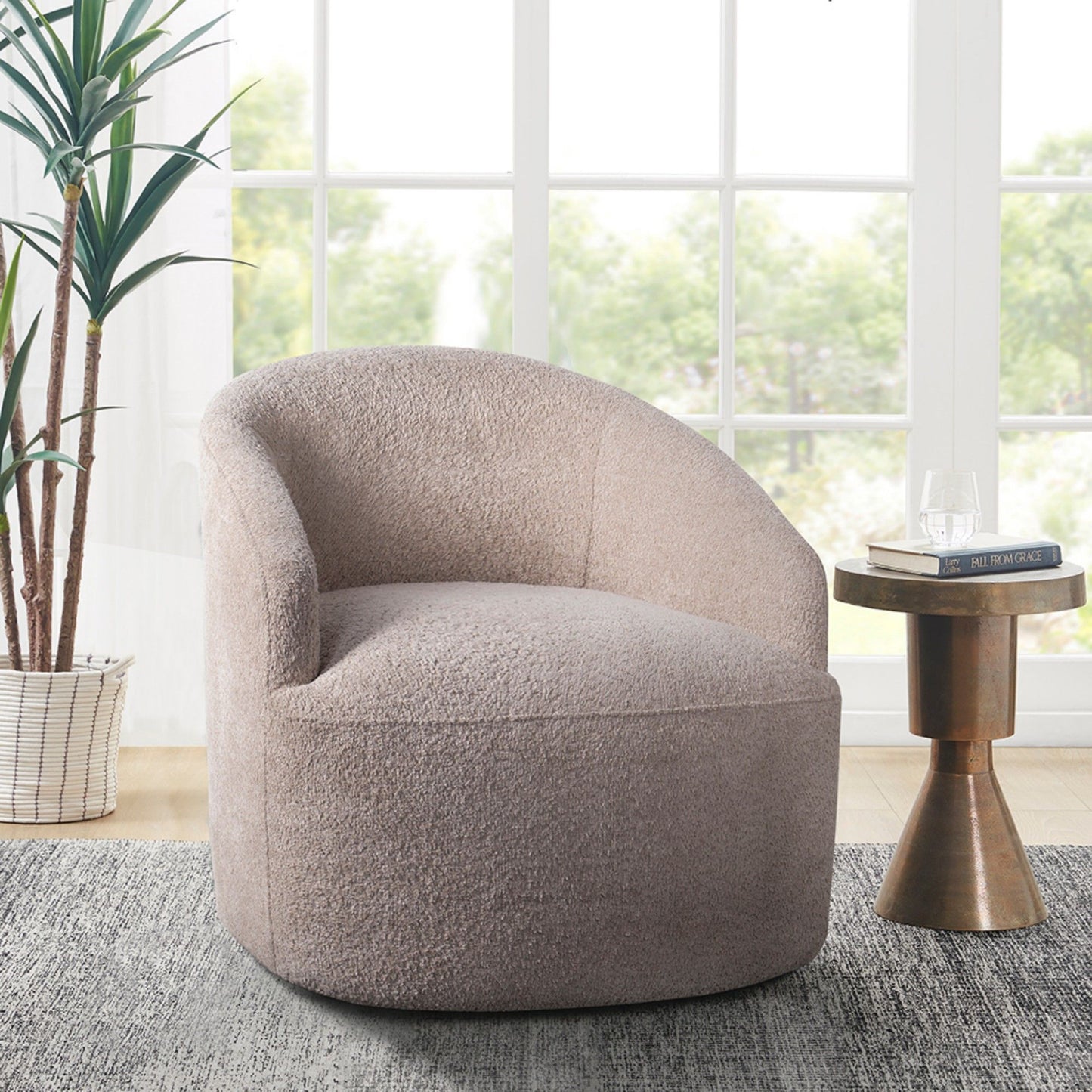 Upholstered 360 Degree Swivel Chair JLA