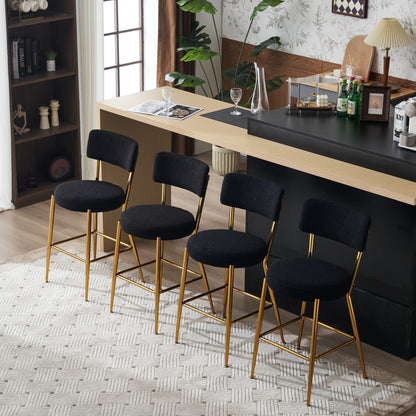 Modern Teddy Fabric Upholstered Bar Stools Home Essentials