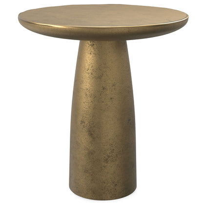 Dominique - Cast Aluminum Side Table - Brown Simpli-Home