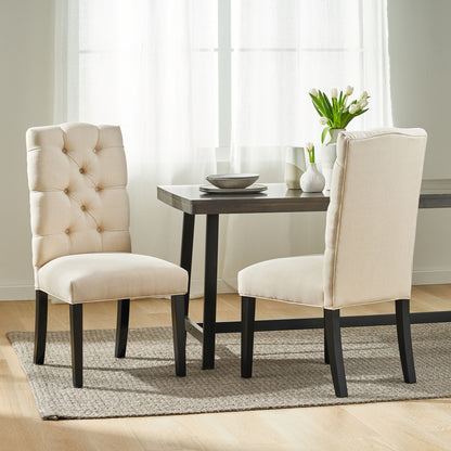 Harding - Tufted Dining Chair (Set of 2) - Natural Noble House