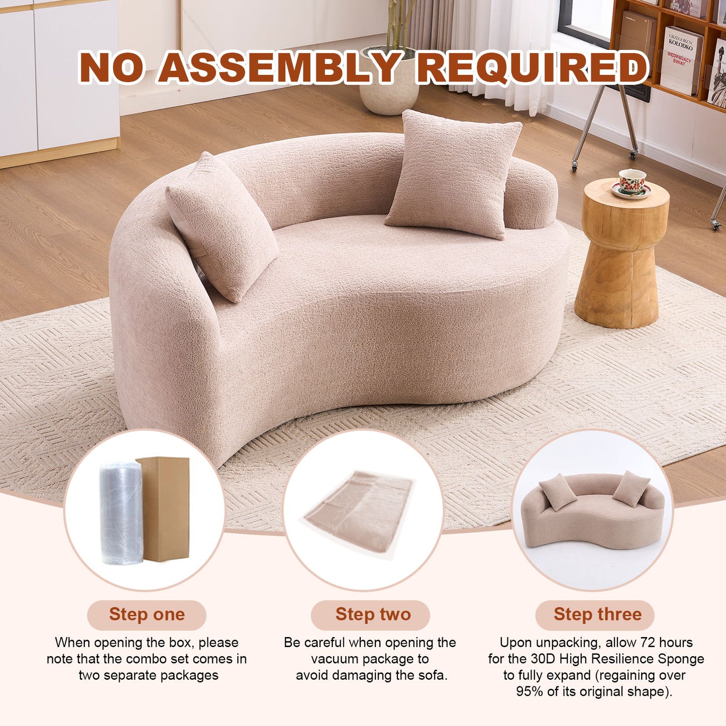 Tai Chi - Curved Dual Depth Loveseat Home Essentials
