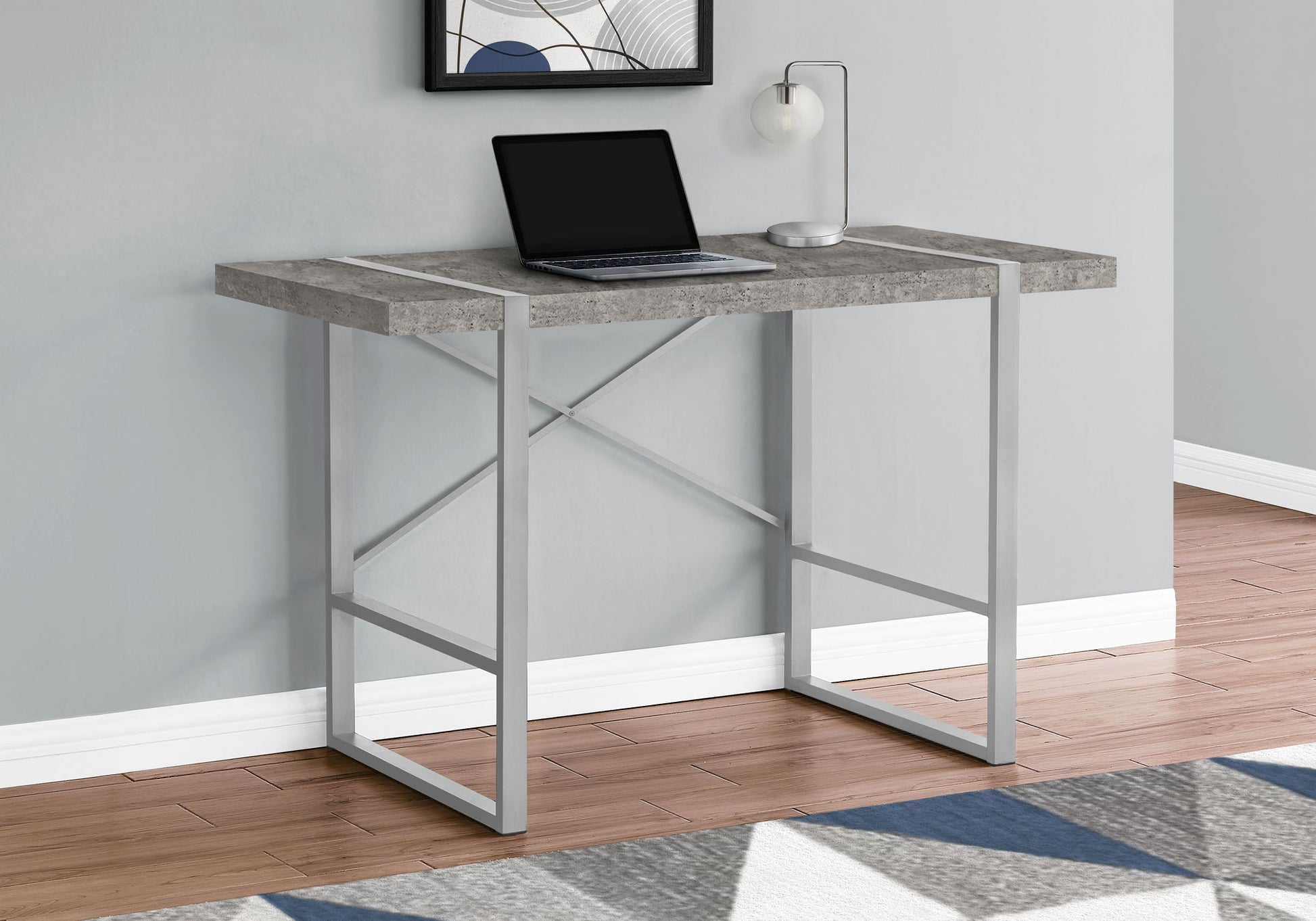 Computer Desk For Home Office, Laptop, Industrial Design 8th Street