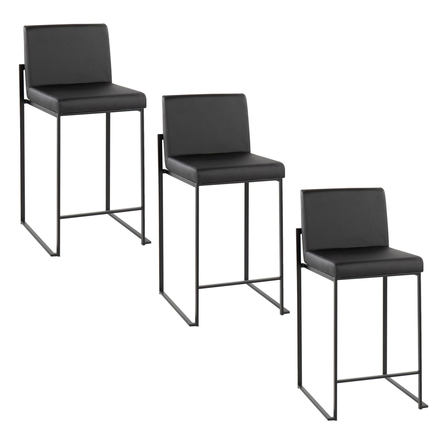 Fuji - Contemporary Modern Elegance, High Back Counter Stool Lumi Source