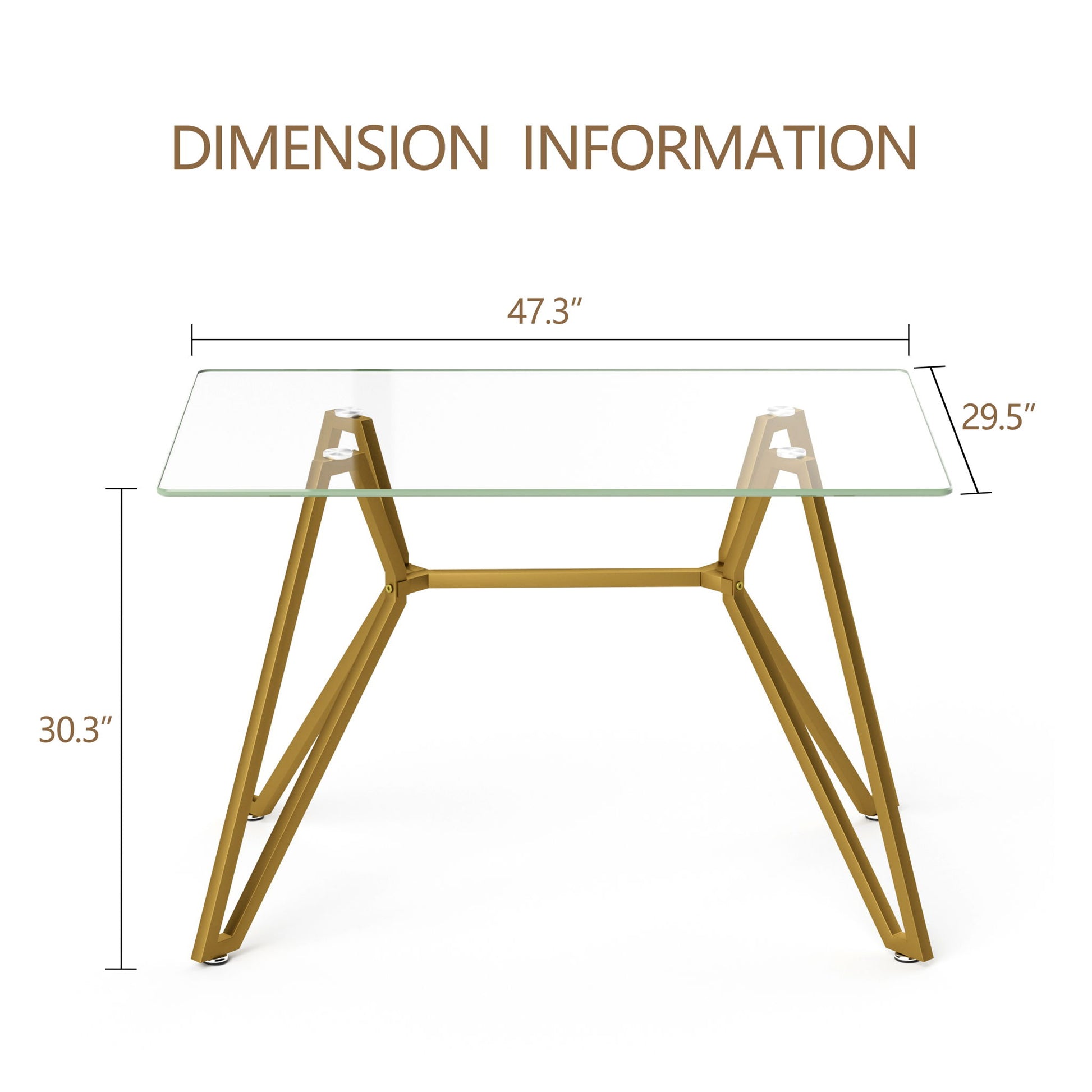 Modern Glass Dining Table With Metal Legs Home Essentials