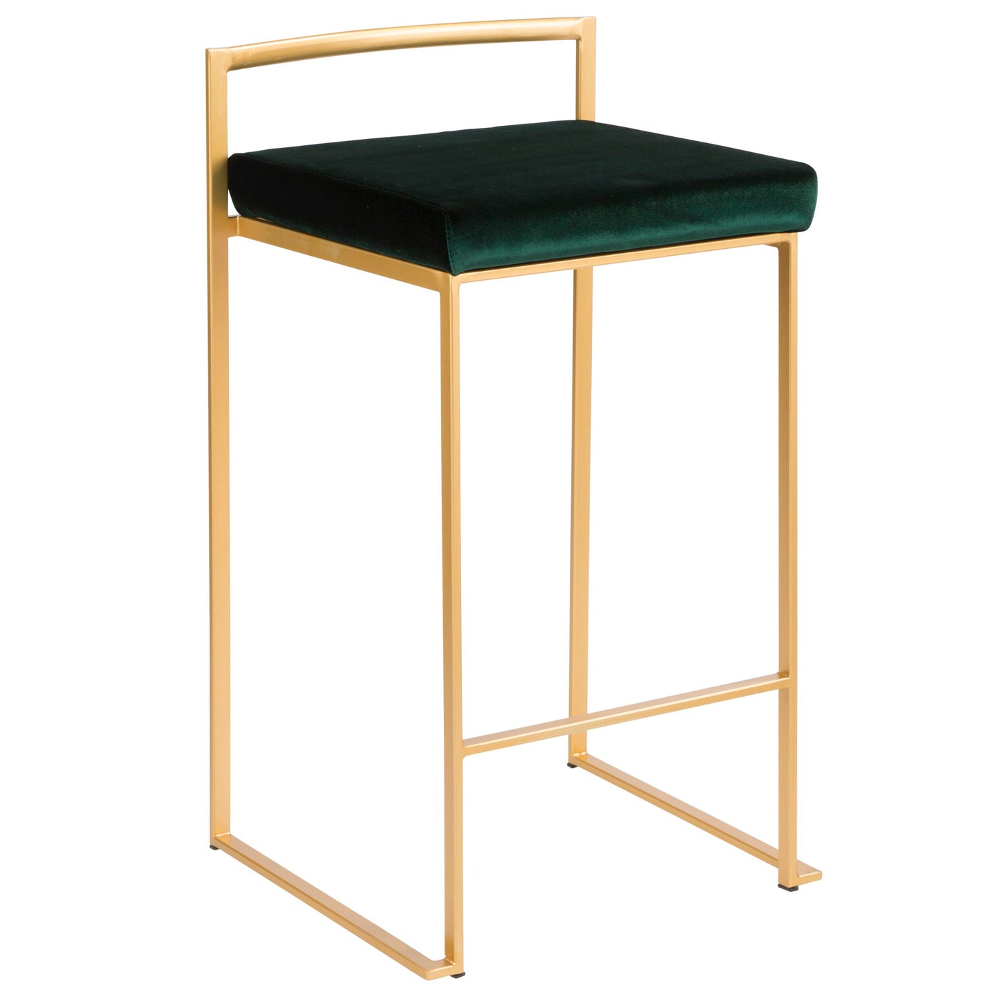 Fuji - Contemporary / Glam Design Counter Stool (Set of 2) Lumi Source