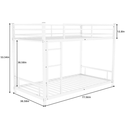 Bunk Bed With Noise Reduction And Safety Guardrail Home Essentials