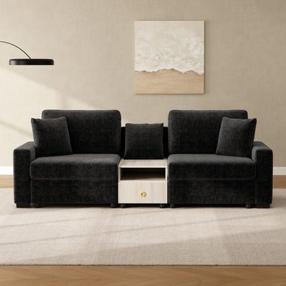 Modular Sofa Couch With Storage Armrest And Center Console Noble House