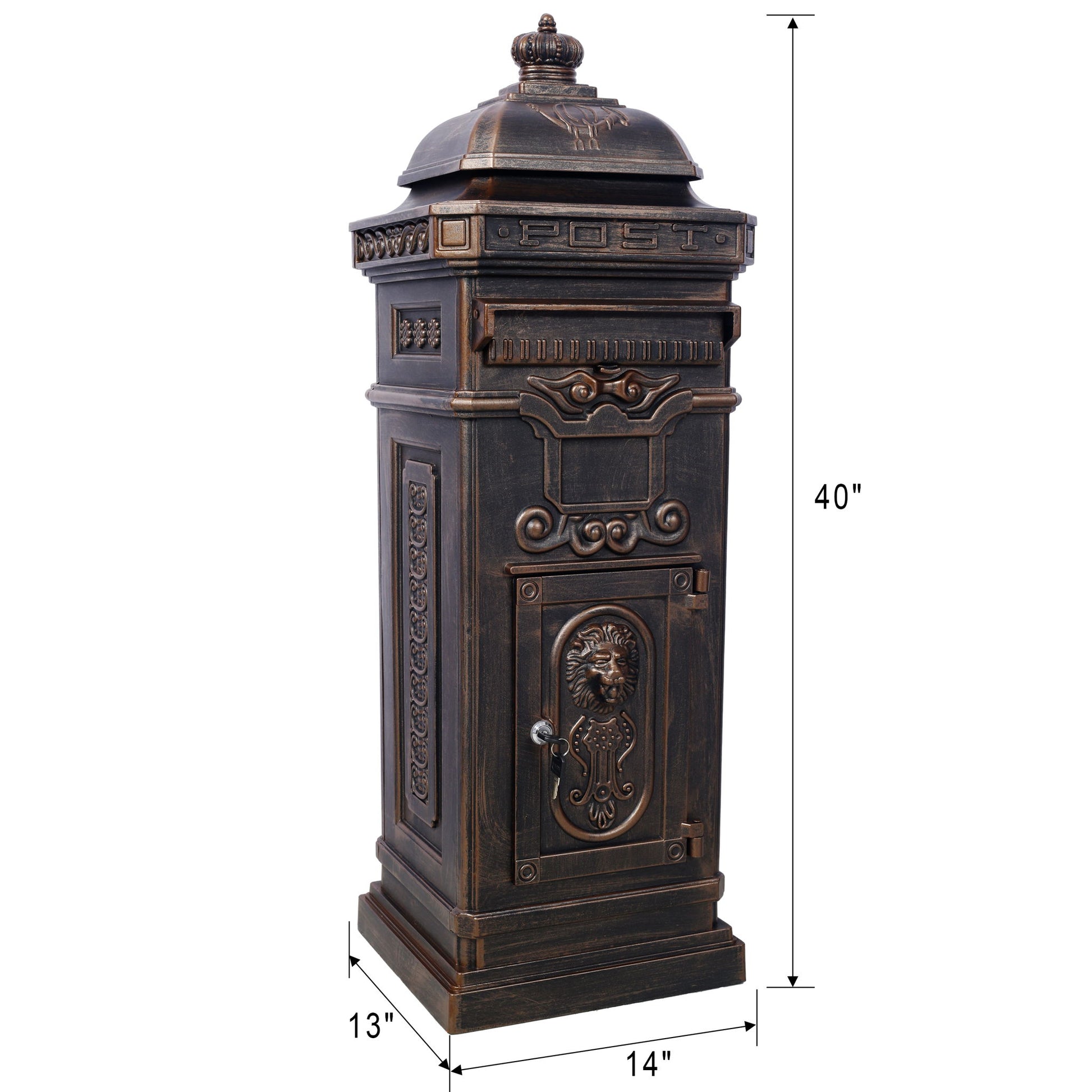 Mailboxs Residential Large-Capacity Letter Box, Rainproof Postbox Statue Daily Nest