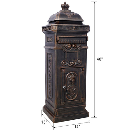 Mailboxs Residential Large-Capacity Letter Box, Rainproof Postbox Statue Daily Nest