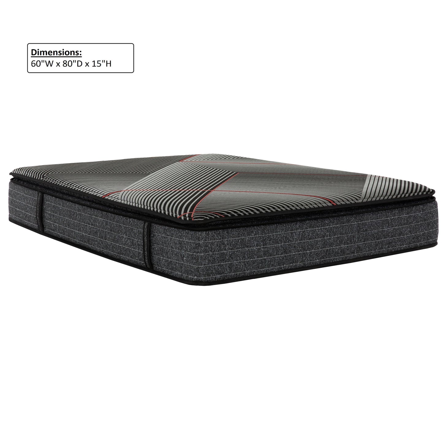 15" Euro Top Gel Memory Foam Hybrid Mattress With Pocket Coils, Cooling & Edge Support - Black - Queen Daily Nest