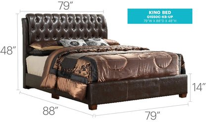 Marilla - King Bed - Dark Brown Glory Furniture