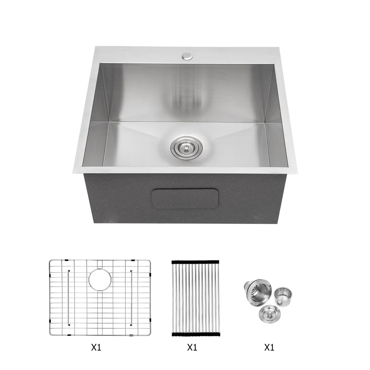 Stainless Steel Drop In Kitchen Sink, Topmount Daily Nest