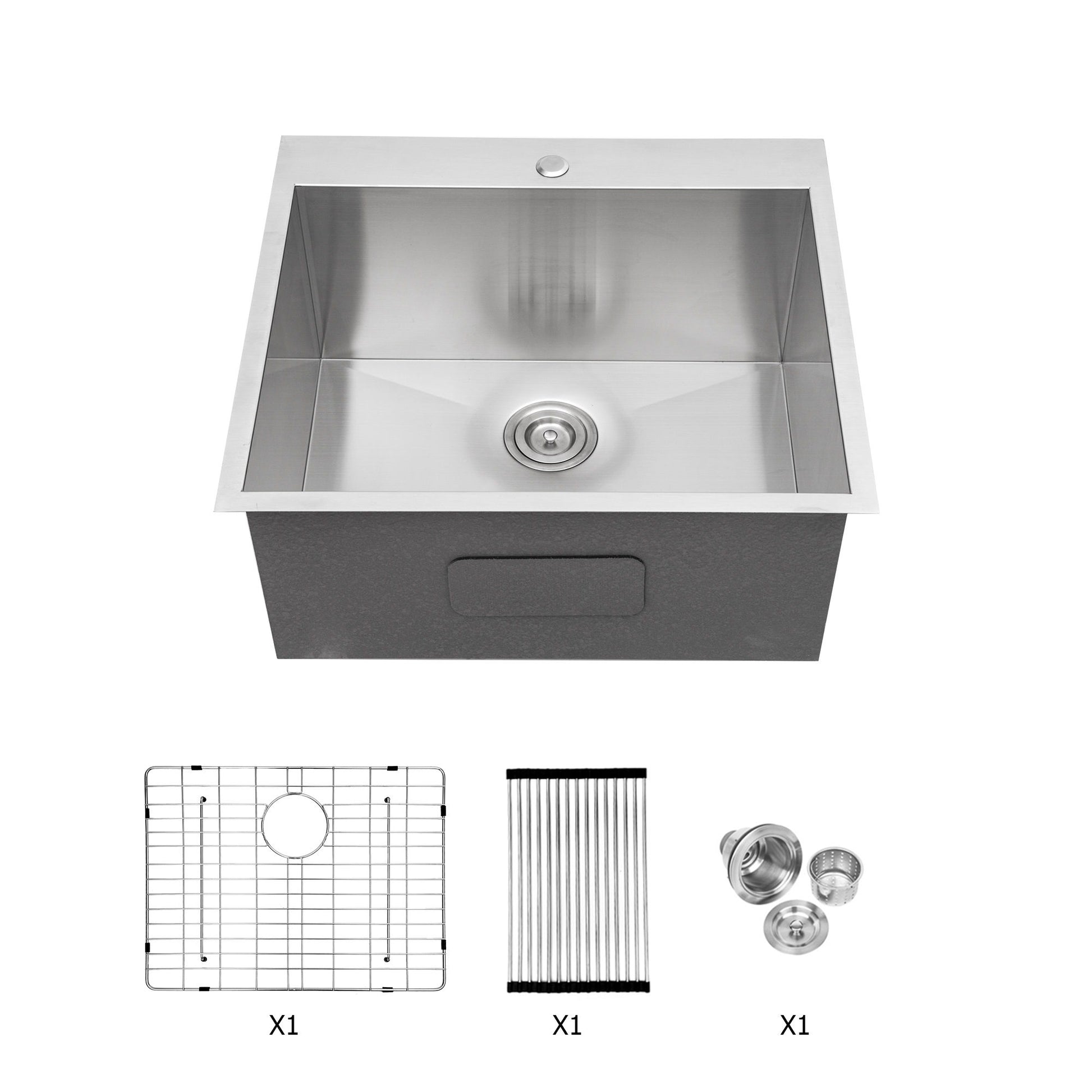 Stainless Steel Drop In Kitchen Sink, Topmount Daily Nest