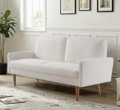 Sofa, European Style With Sleek Design, Modern & Vintage Flair, Upholstered 3 Seater Couch US Pride