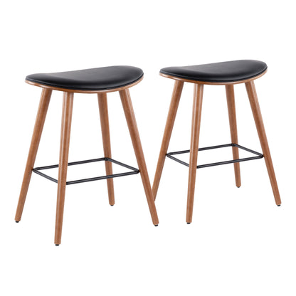 Saddle - Contemporary Counter Stool (Set of 2) Lumi Source