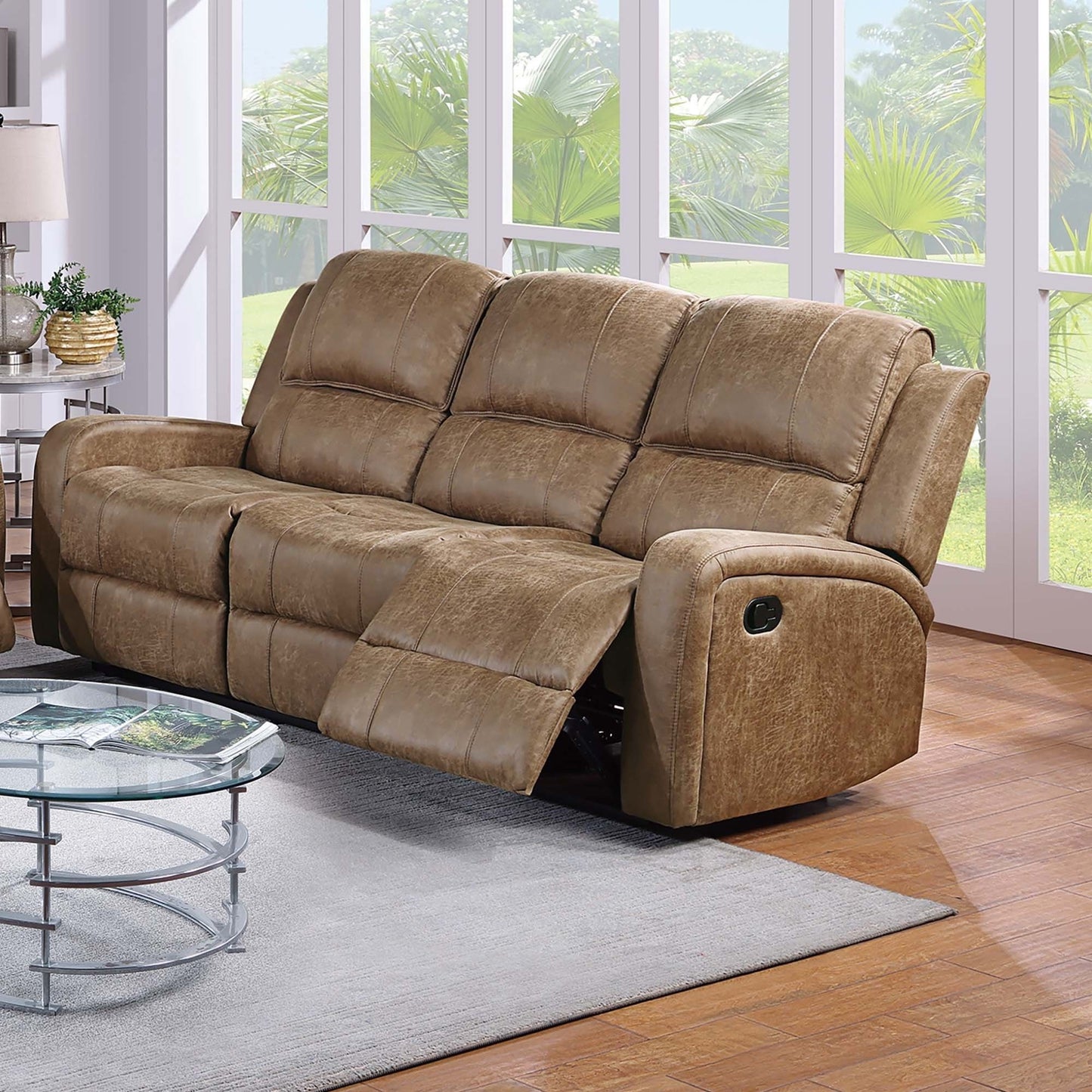 Modern Reclining Sofa With Padded Seat And Backrest Home Essentials