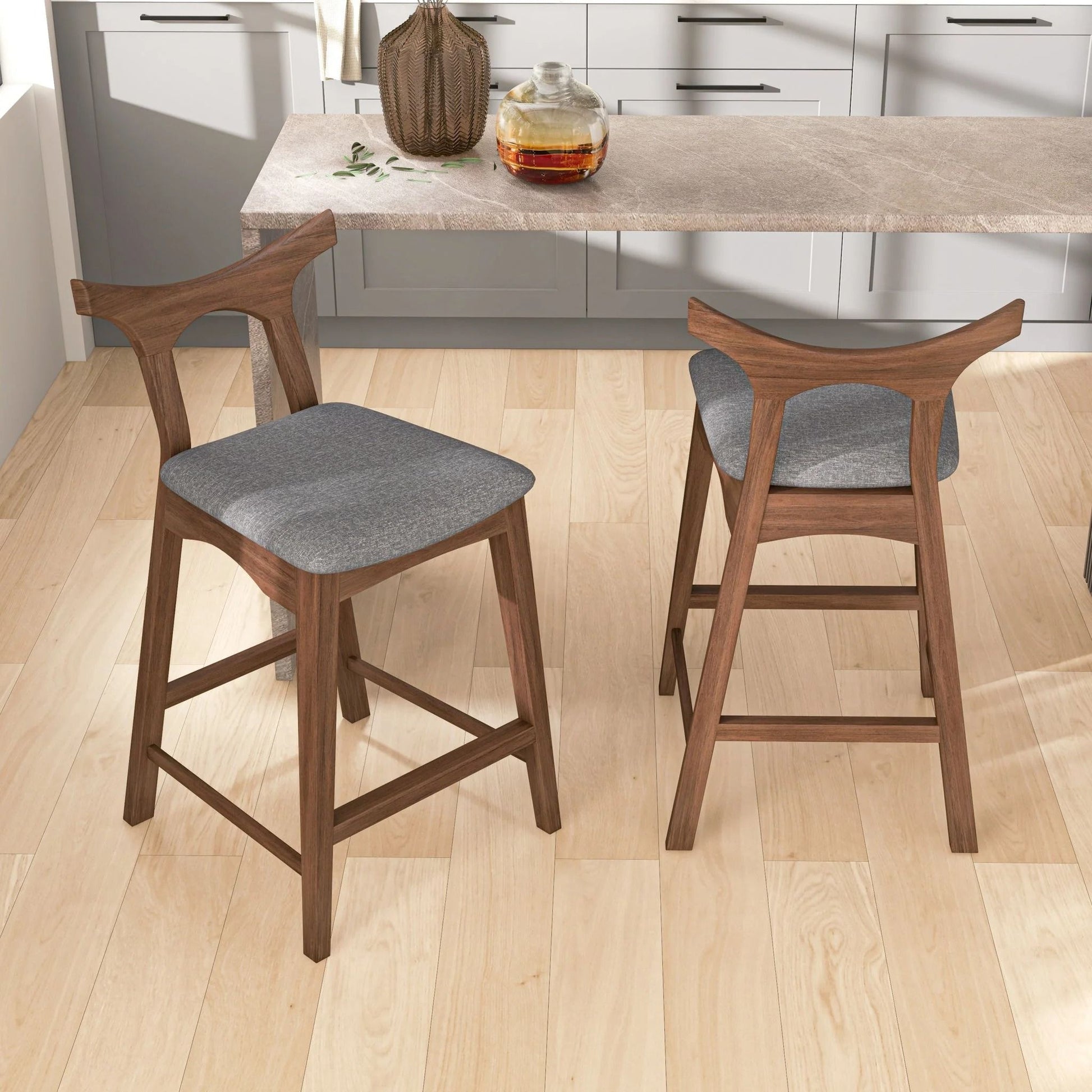 Hester - Upholstered, Square Bar Chair (Set of 2) Ashcroft Furniture