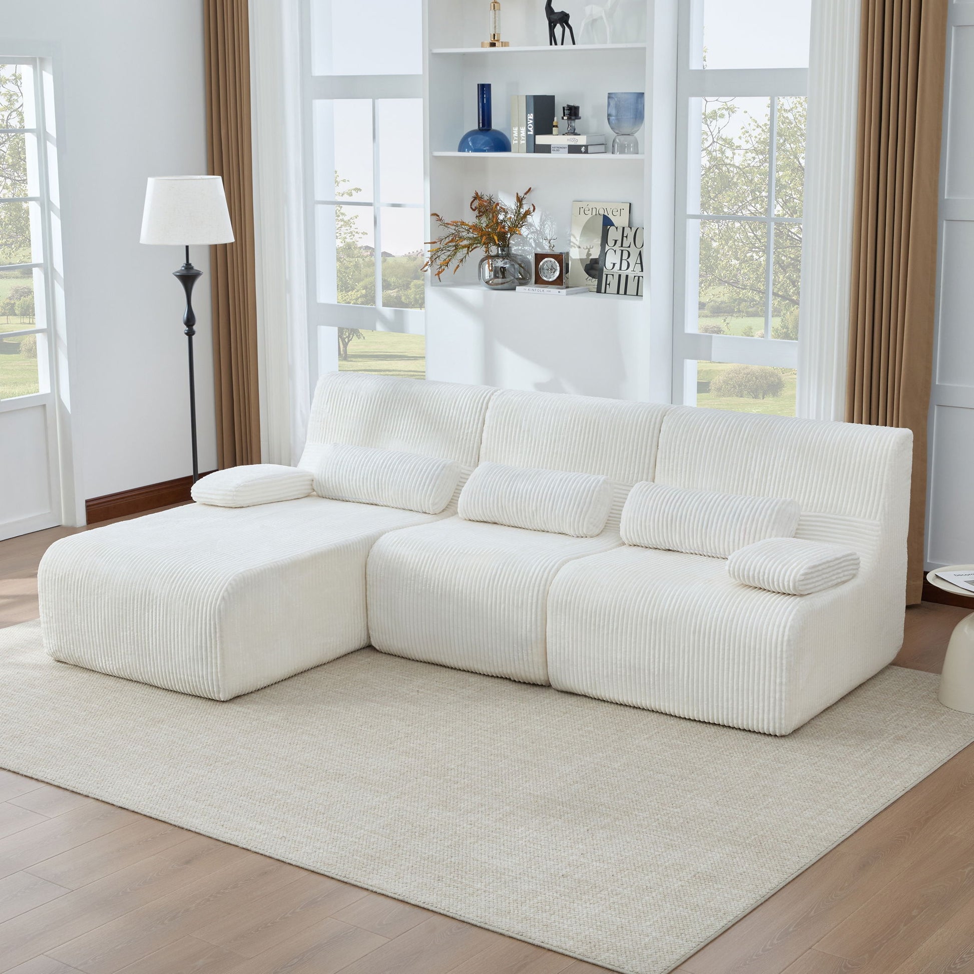 Oversized Sectional Sofa, Living Room Seating With Modular Design Hearth and Haven