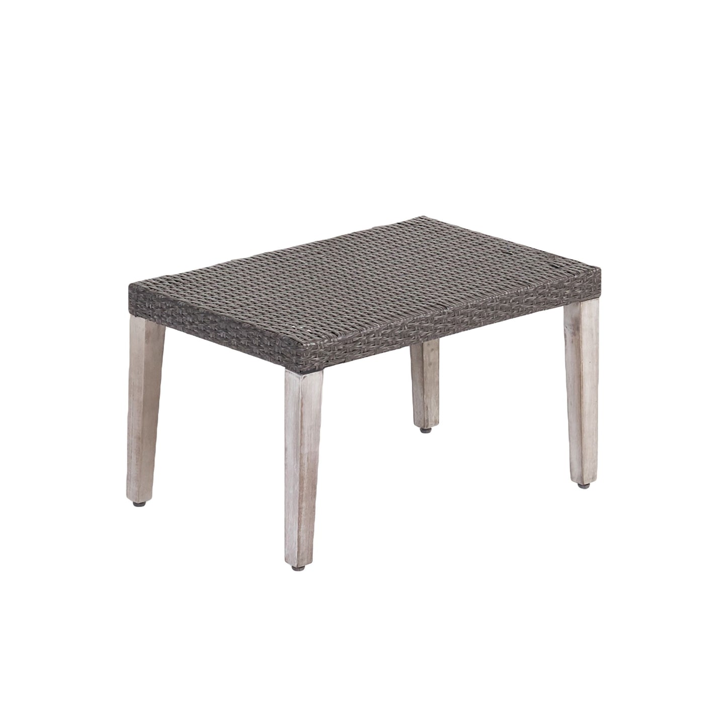 Savannah - Outdoor Wicker And Ottoman - Gray Noble House