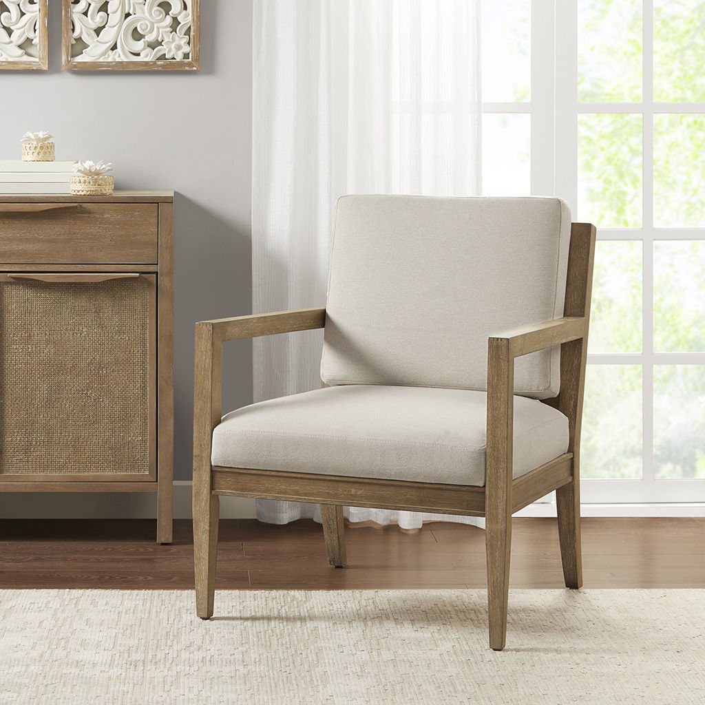 Tage - Upholstered Accent Armchair - Ivory