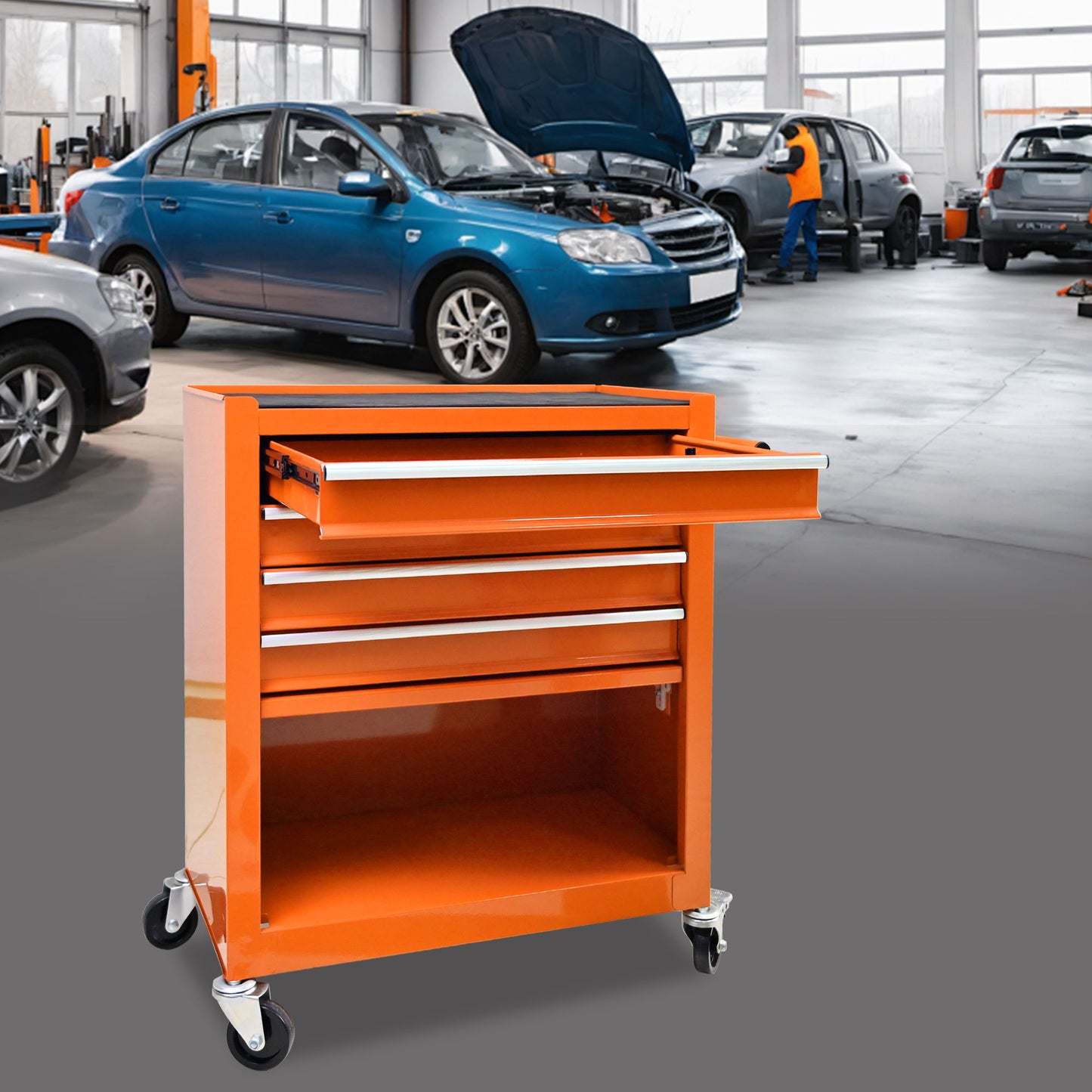 4 Drawers Multifunctional Tool Cart With Wheels Daily Nest