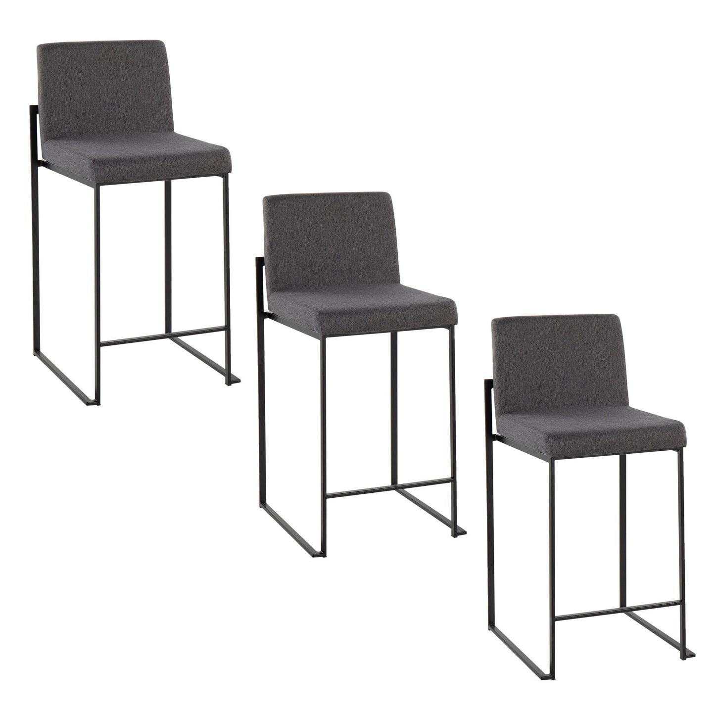 Fuji - Contemporary Modern Elegance, High Back Counter Stool Lumi Source