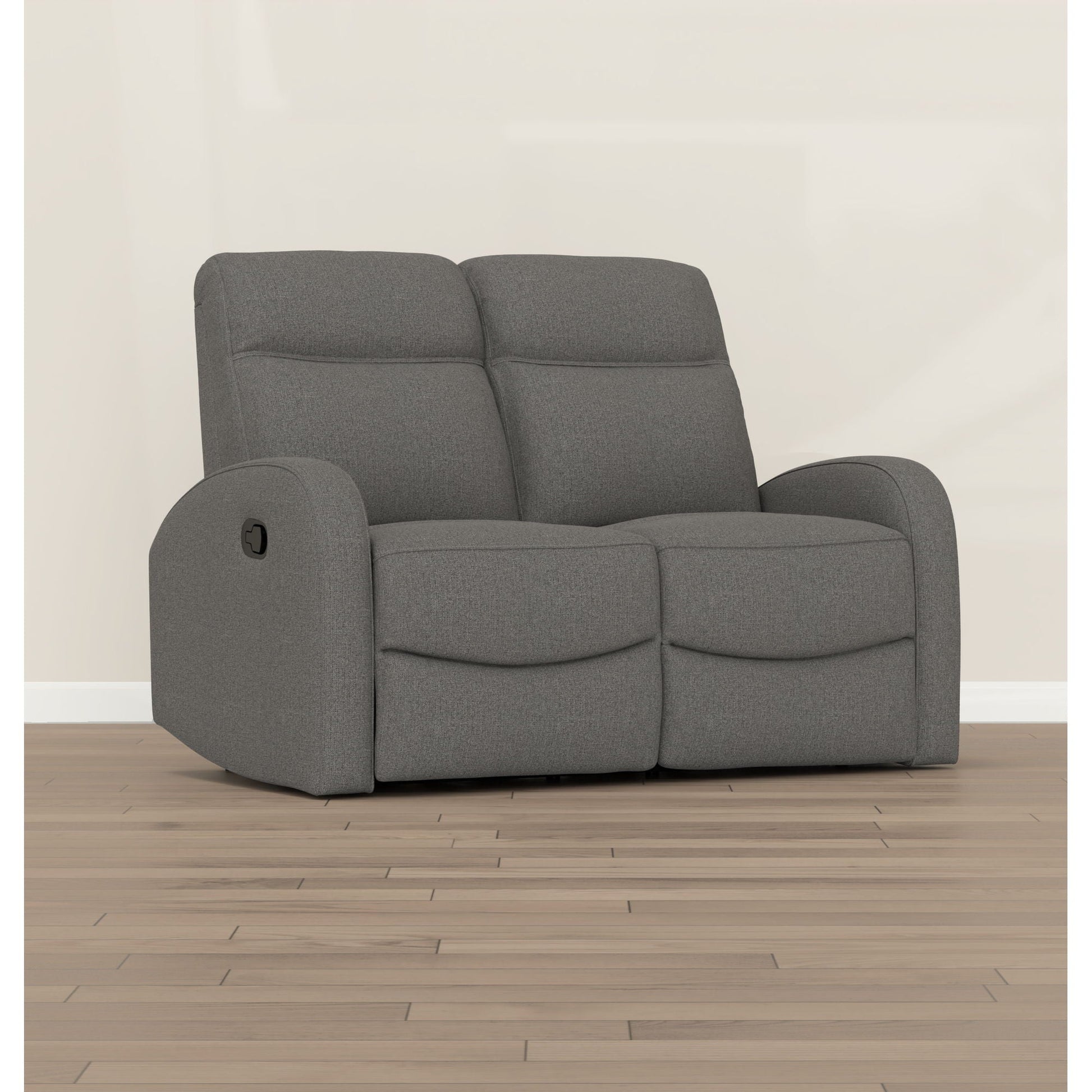 Manual Reclining Loveseat With Dual Seating Support For Living Room Emerald Home