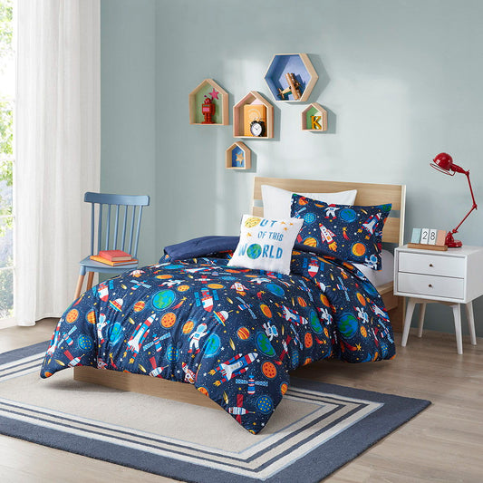 Jason - Twin Outer Space Comforter Set - Multi Mi Zone Kids