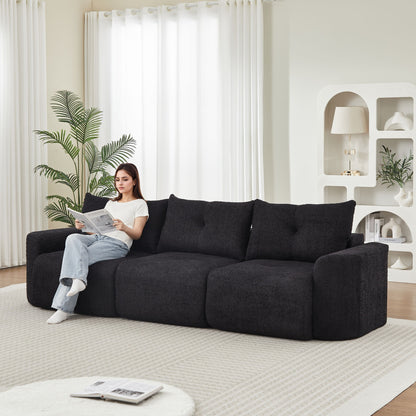 3 Seater With Thickened Armrests Sofa For Living Room Home Essentials